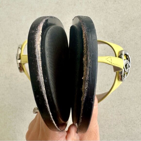 Gucci GG Marmont  Flip Flop Sandals Pastel Yellow Flat Thong Slides EU36.5 US6.5 - Picture 10 of 12